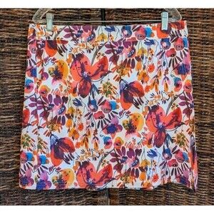 Ripskirt Hawaii Floral Print Wrap Skirt Womens Large Fall Athleisure Posie Pink